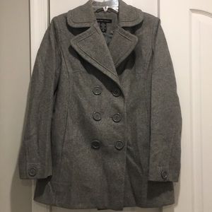 Grey wool Pea coat from New York & Company Sz 6